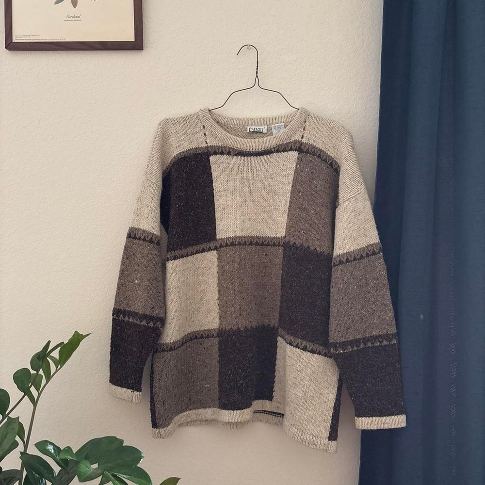 Vintage 90s Capacity Patchwork sweater